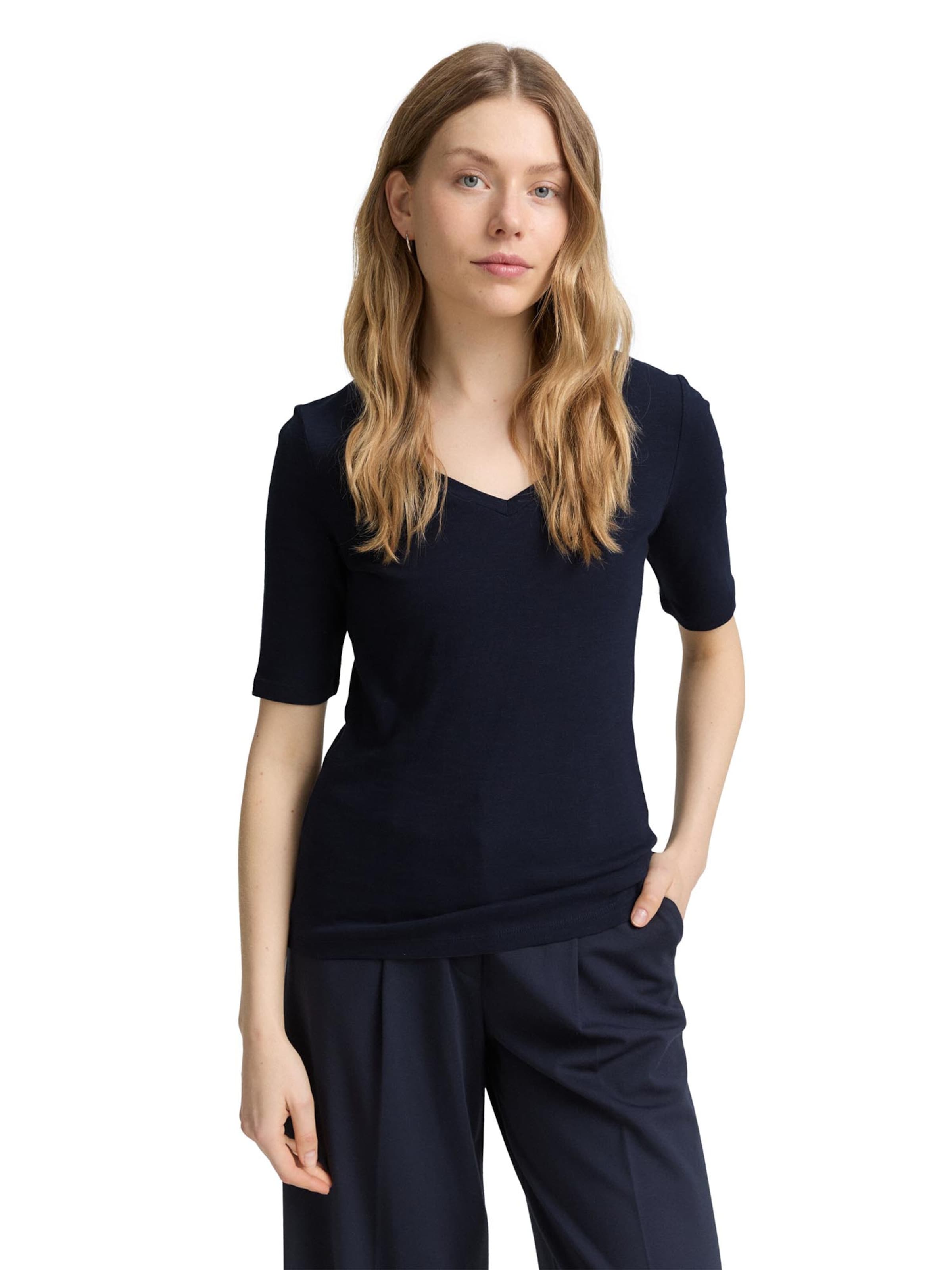 TOM TAILOR Shirt in Blue: front