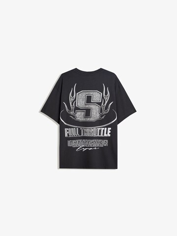 T-Shirt Bershka en noir