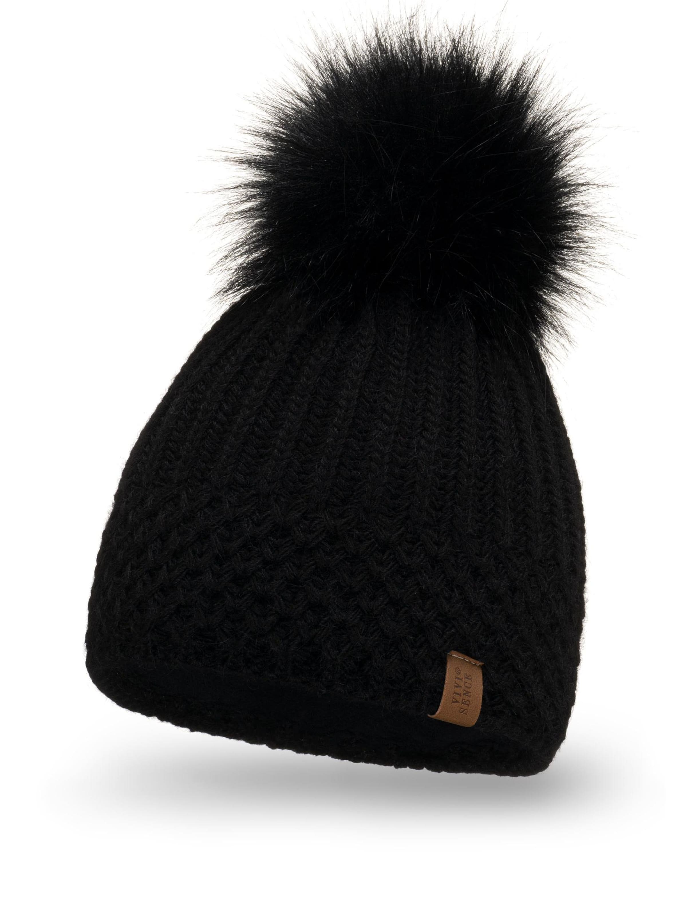 Vivisence Mütze '7016'‌‌‌‌ in Schwarz: Vorderseite