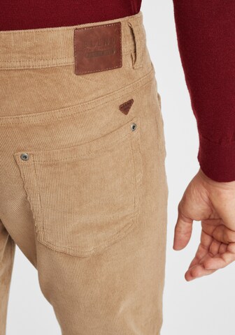 BLEND Slim fit Trousers 'Manito' in Brown