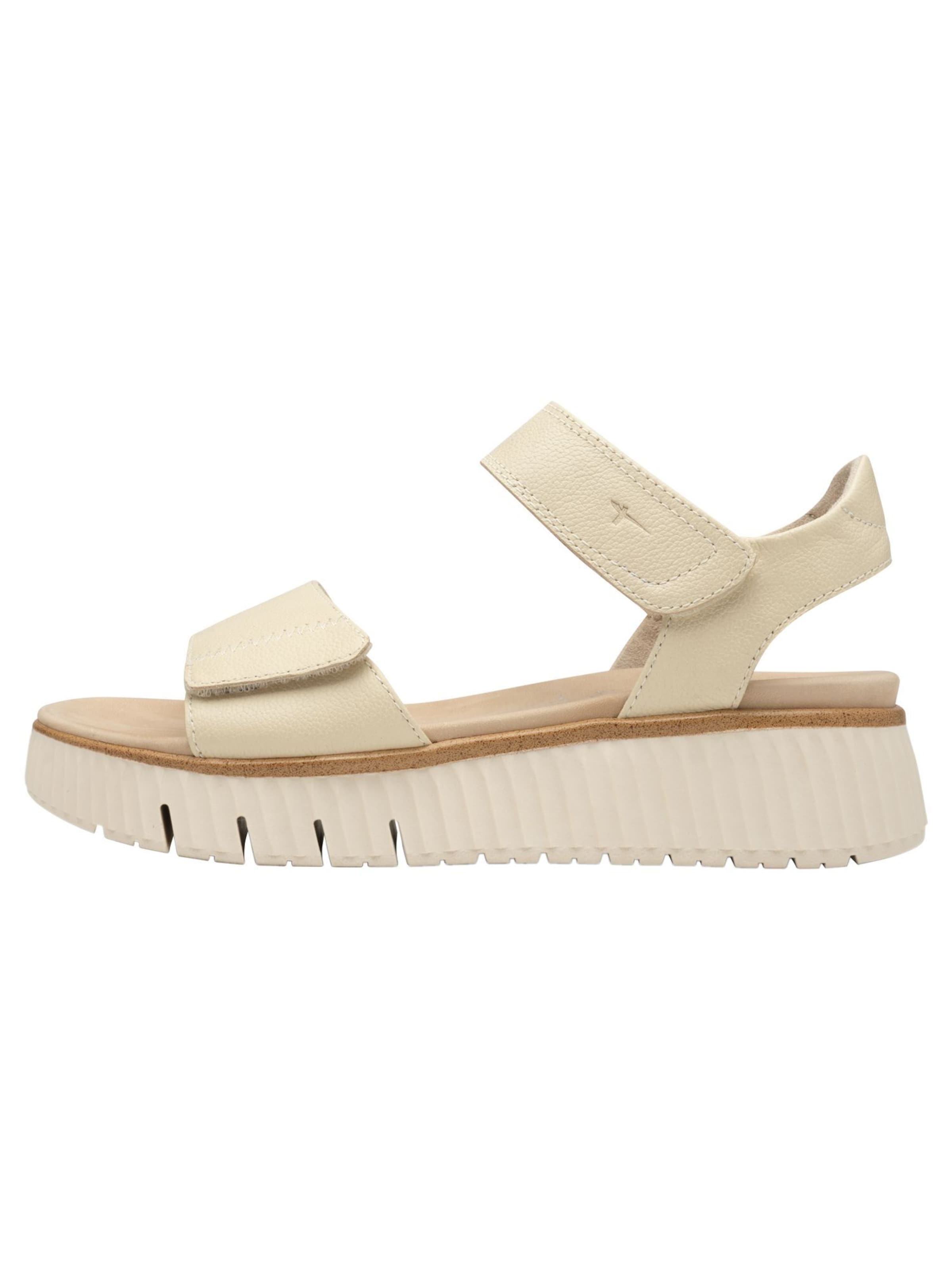 Tamaris Wide Fit Sandals in Beige