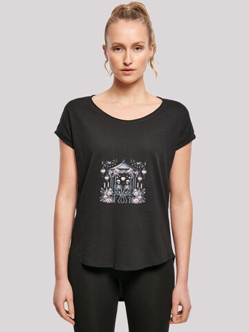 F4NT4STIC Shirt 'Skelett Paar Valentinstag' in Black: front