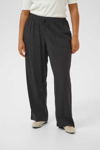 KAFFE CURVE Loose fit Pants 'Millie' in Black: front