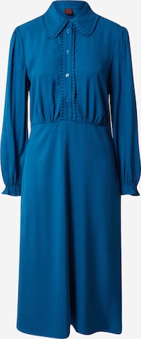 Stefanel - Vestido camisero en azul: frente