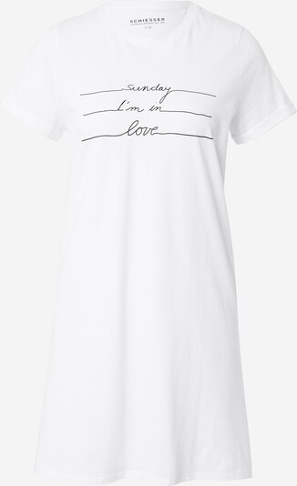 SCHIESSER Chemise de nuit en noir / blanc, Vue avec produit