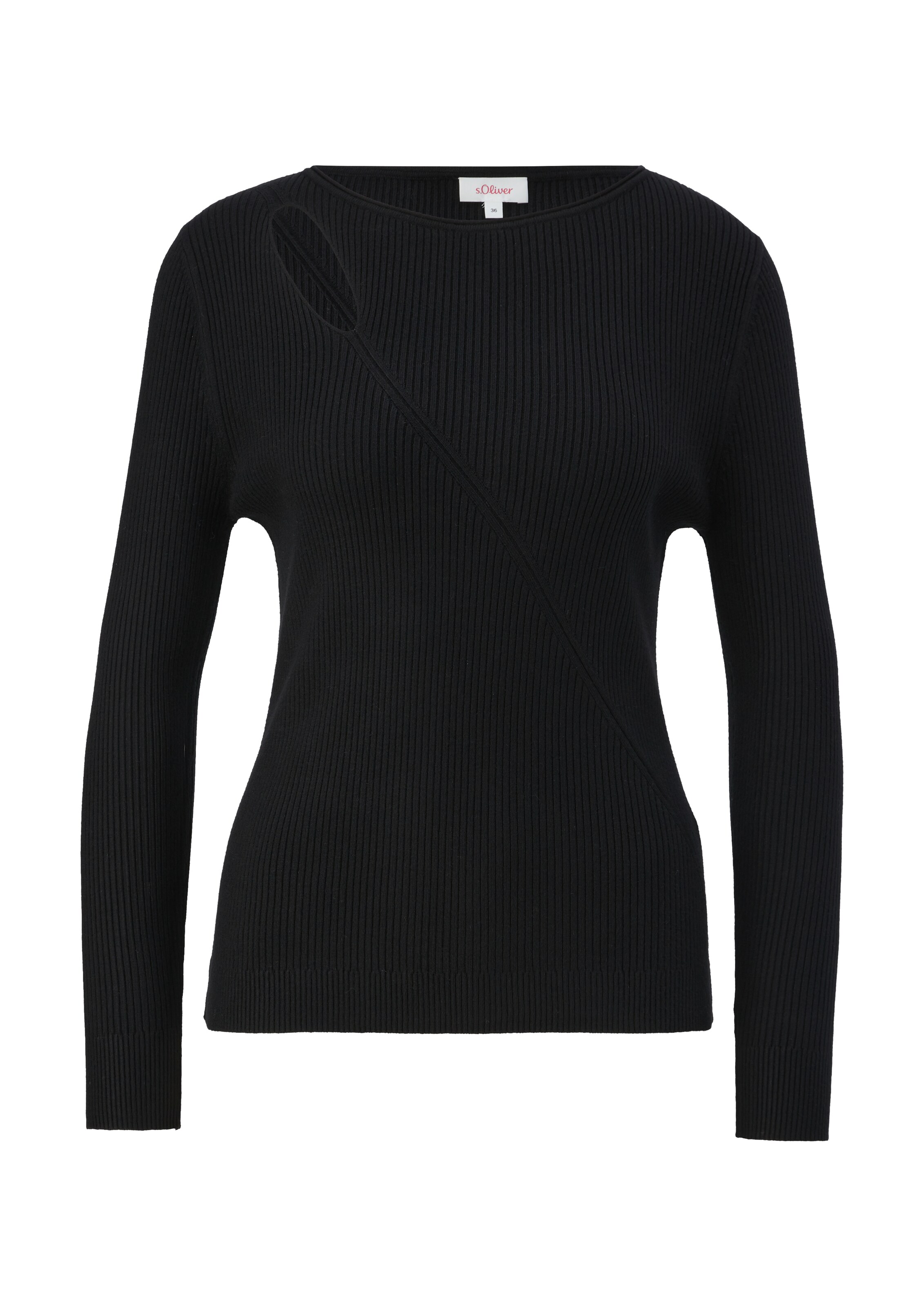 s.Oliver Pullover in Schwarz: Vorderseite