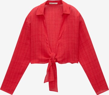 Pull&Bear Blouse in Rood: voorkant