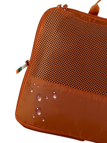 TRAVEL DUDE Travel Bag 'Packing Cubes Set 4-tlg. mit Kompression aus recycelten Plastikflaschen | Leichte Packwürfel | Packtaschen Set für Rucksack & Koffer' in Orange