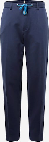BOSS Black Regular Trousers with creases 'Genius' in Blue: front