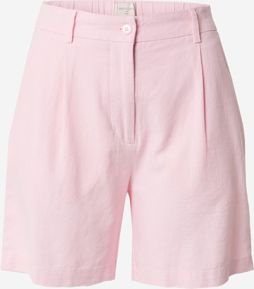 Freequent Regular Pleat-Front Pants 'LAVA' in Pink: front