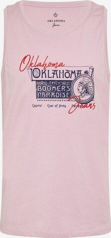 Oklahoma Jeans Shirt ' aus Jersey ' in Pink: front