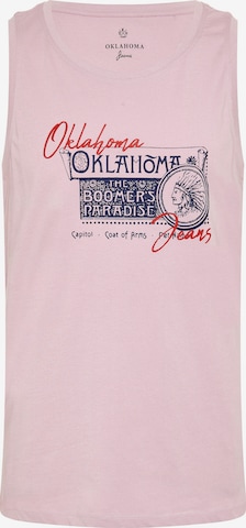 Oklahoma Jeans Shirt ' aus Jersey ' in Pink: front