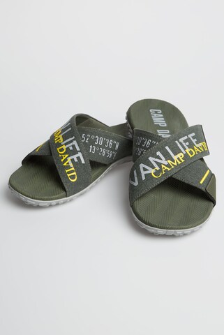CAMP DAVID Sandals in Green: front