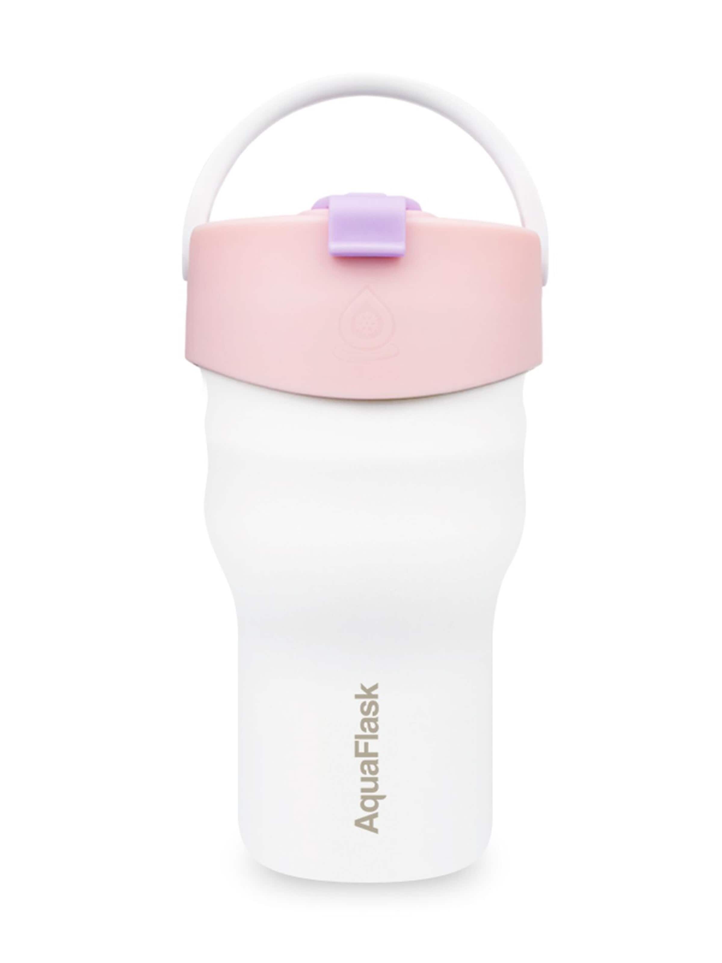 AquaFlask Láhev na vodu 'AquaFlask Termoláhev TUMBLER 591 ml' – bílá: přední strana