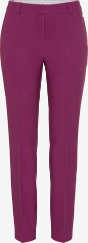 TAMARIS Slim fit Pleated Pants in Purple: front