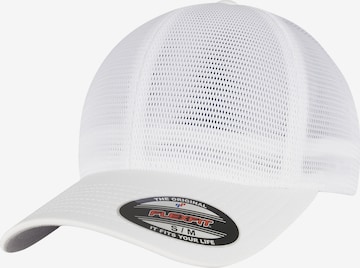 Cappello da baseball di Flexfit in bianco: frontale