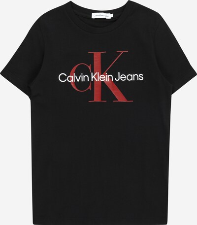 Marškinėliai iš Calvin Klein Jeans, spalva – raudona / juoda / balta, Prekių apžvalga