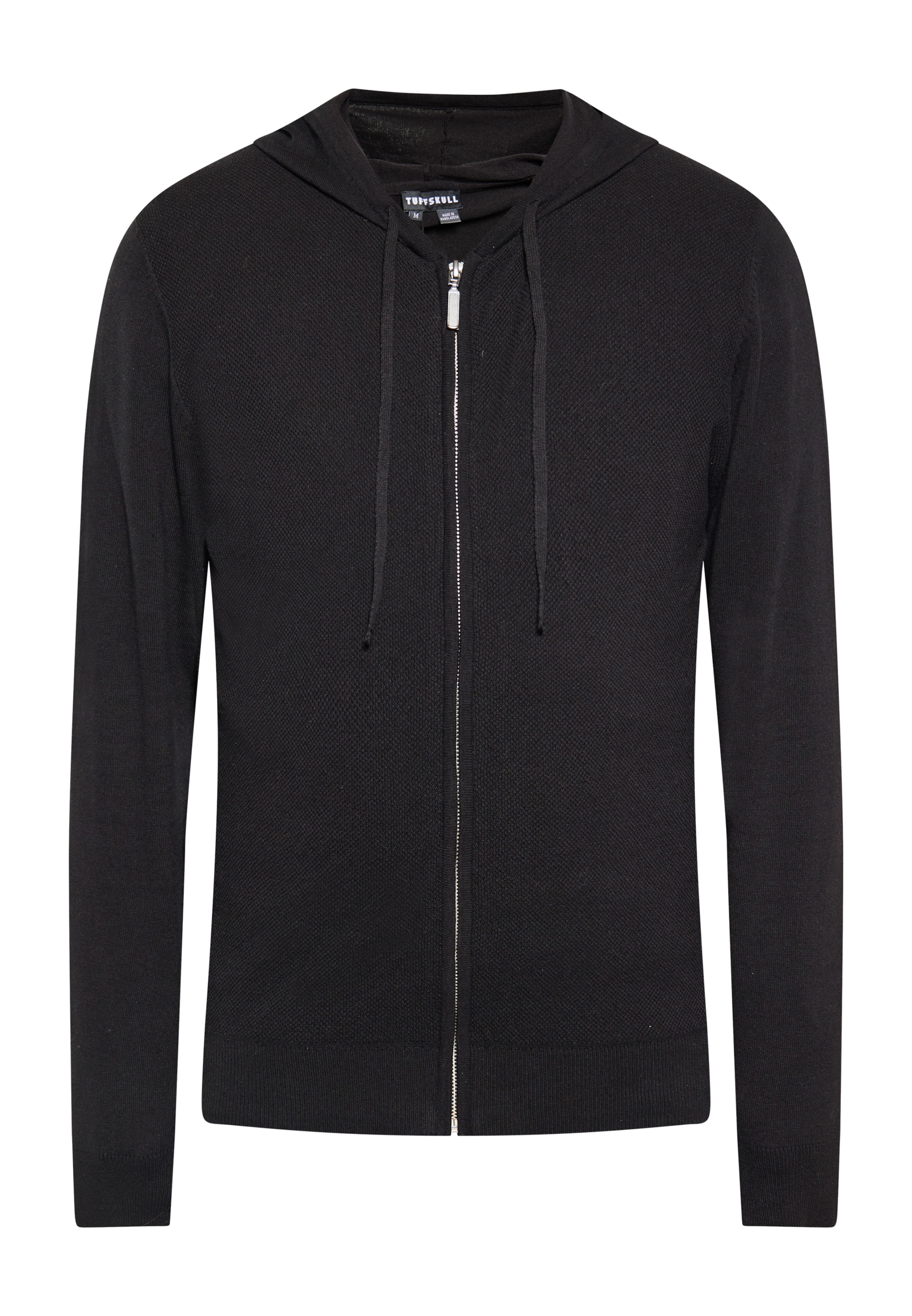 TUFFSKULL - Casaco de malha em preto: frente