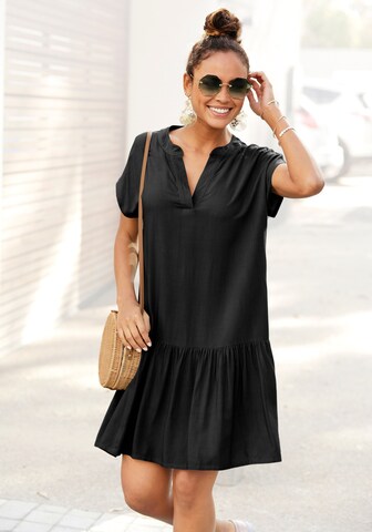 s.Oliver Shirt dress in Black: front
