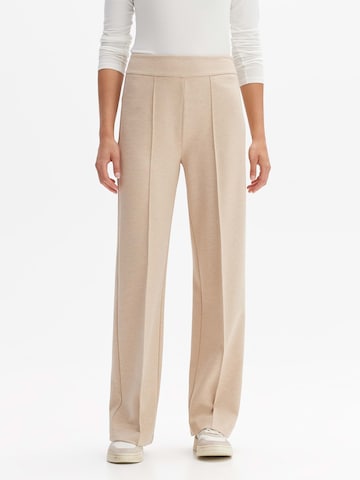 OPUS Regular Trousers with creases 'Makana' in Beige: front