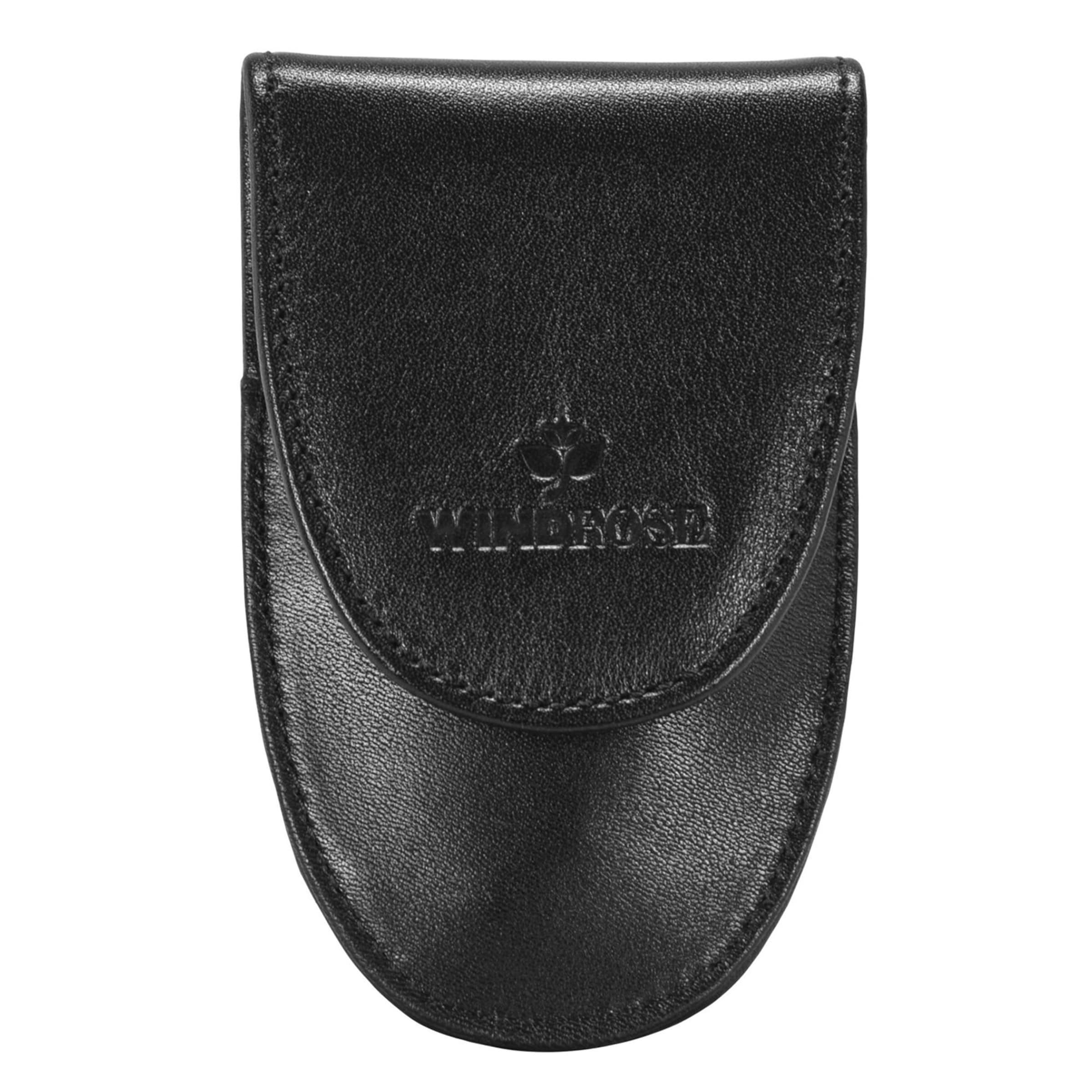 WINDROSE Schmuckkaste 'Nappa' in Schwarz: Vorderseite