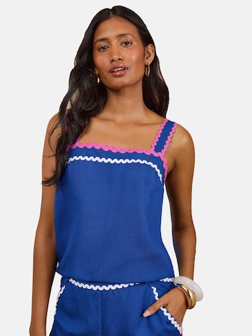 Haut love & roses en bleu : devant