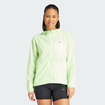 ADIDAS PERFORMANCE Athletic Jacket 'Run It' in Green: front