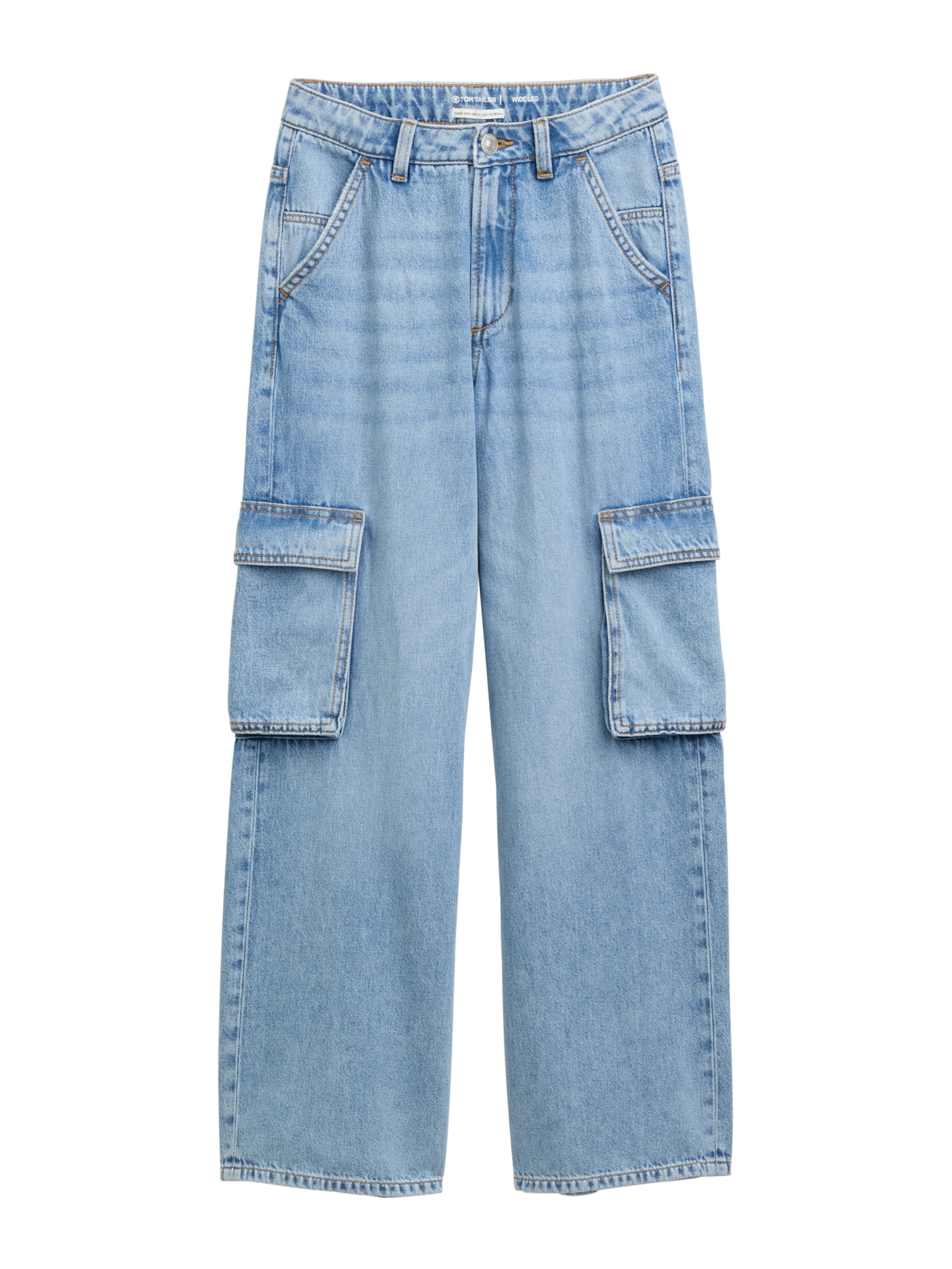 TOM TAILOR Zvonové kalhoty Džíny – modrá: přední strana