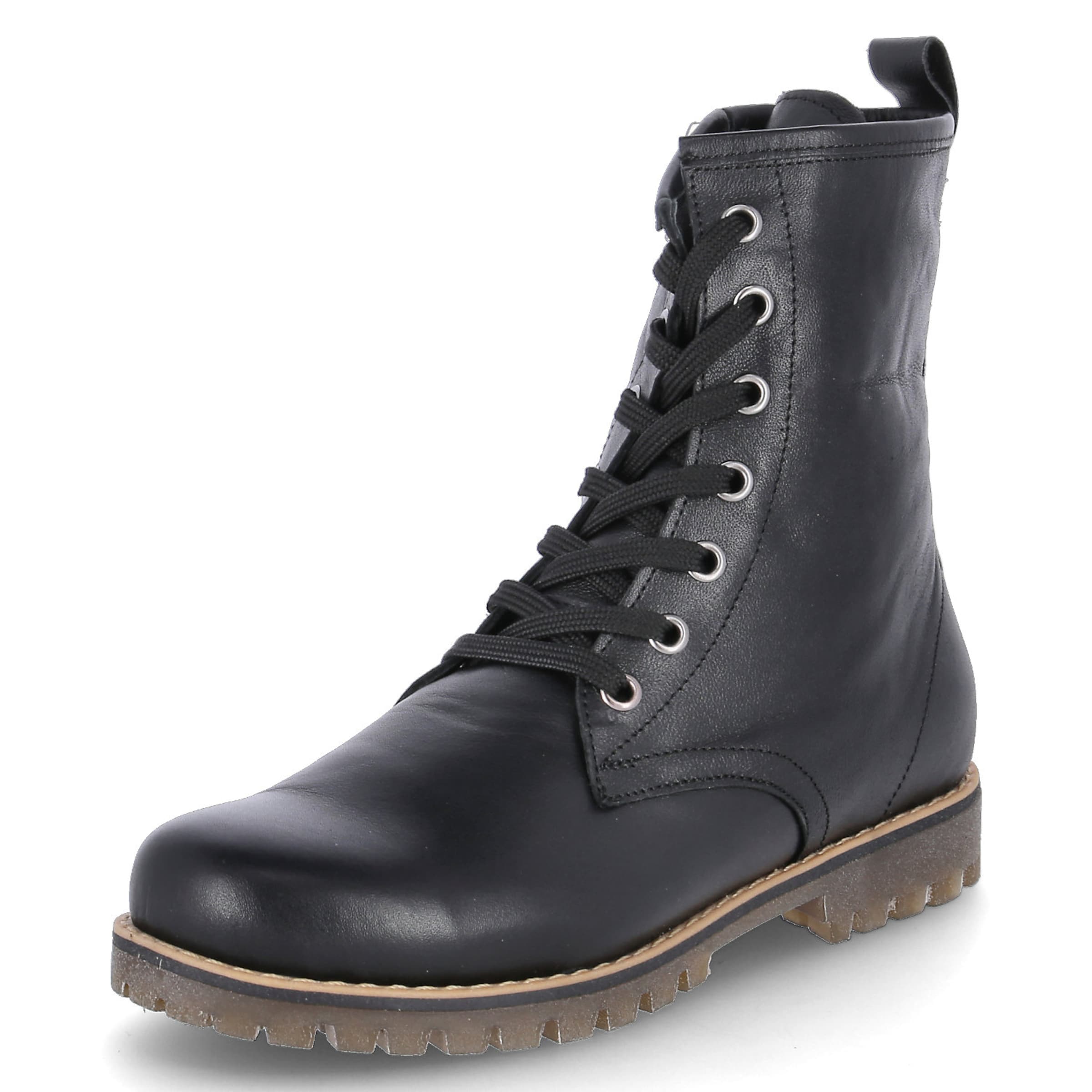 ANDREA CONTI Lace-Up Ankle Boots in Black: front