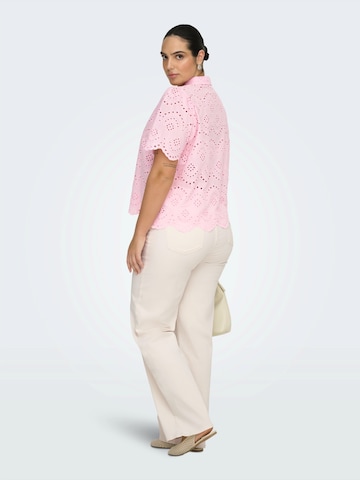 ONLY Carmakoma - Blusa 'CARValais' en rosa