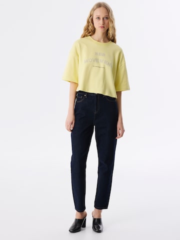 Twist Oversized shirt in Geel