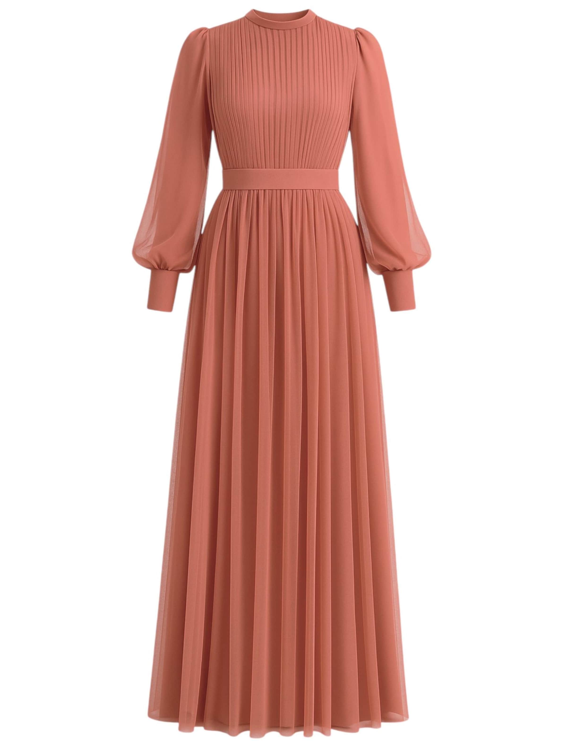 fashionshowcase Avondjurk 'SÜKSE' in Oranje: voorkant