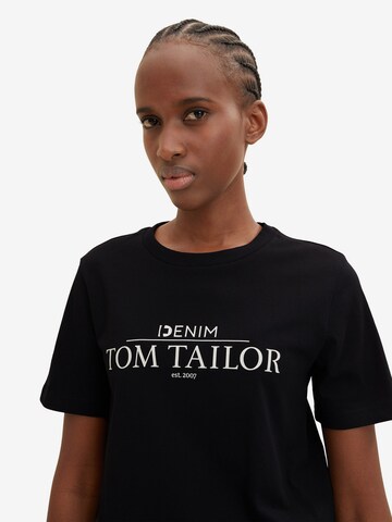 melns TOM TAILOR DENIM T-Krekls