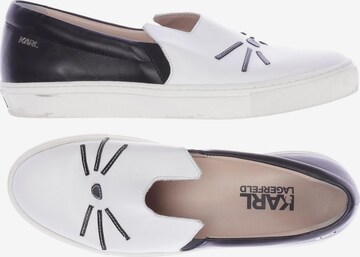 Karl Lagerfeld Flats & Loafers in 41 in White: front