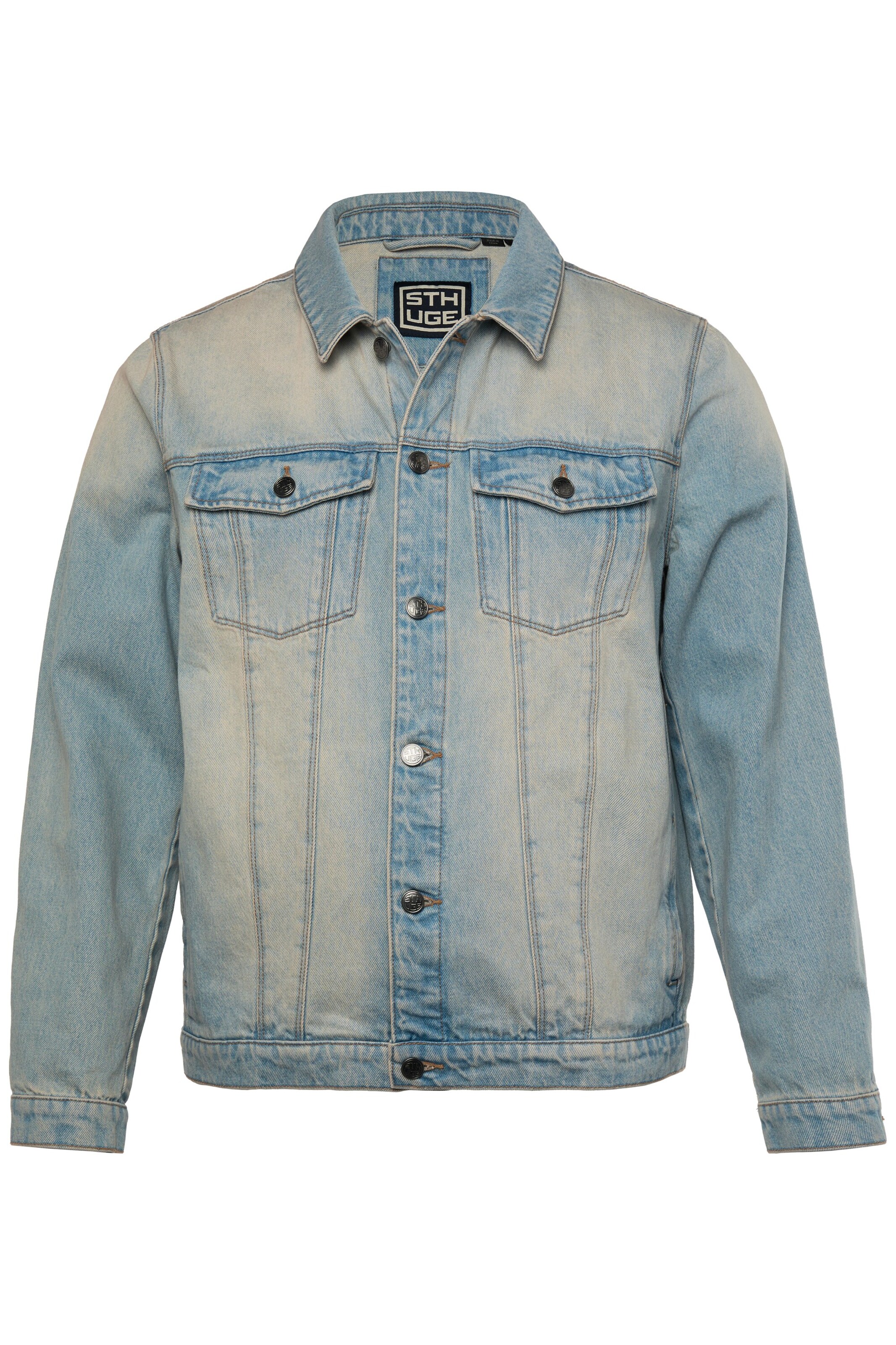 STHUGE Between-season jacket in Blue: front