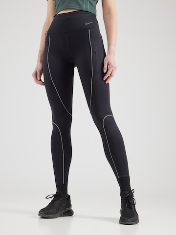 NIKE - Skinny Calças de desporto 'Go' em preto: frente