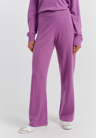 Chinti & Parker Wide Leg Bukser 'Basics' i lilla: forside
