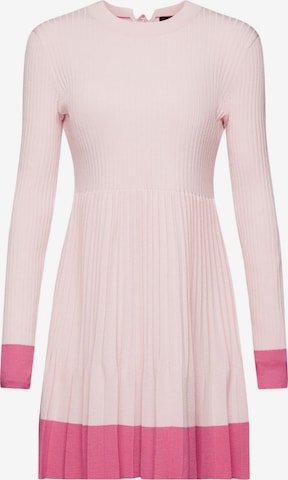 ESPRIT Knitted dress in Pink: front