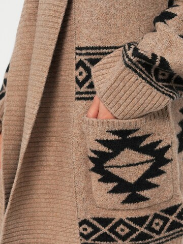 Noisy may Knit cardigan 'NMLEISE' in Brown