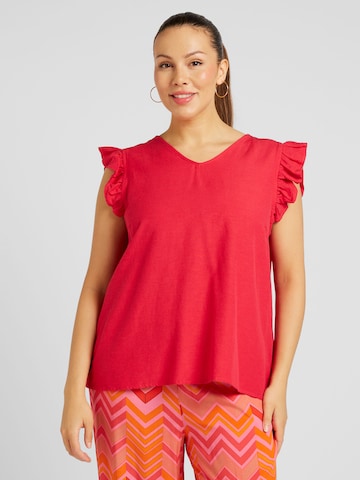 ONLY Carmakoma Blouse 'Jupiter' in Red: front