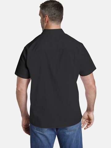 Jan Vanderstorm Comfort fit Overhemd 'Meino' in Zwart