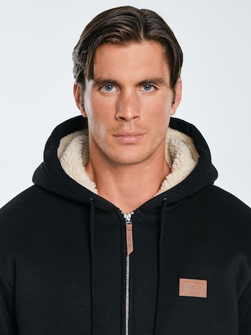 BIG STAR Zip-Up Hoodie 'MILAR' in Black