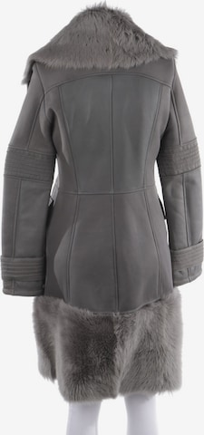 VERSACE Lederjacke / Ledermantel XXS in Grau