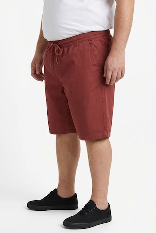 Men Plus Regular Broek in Rood