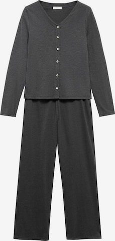 MANGO TEEN Schlafanzug 'Nieve' in Grau: Vorderseite