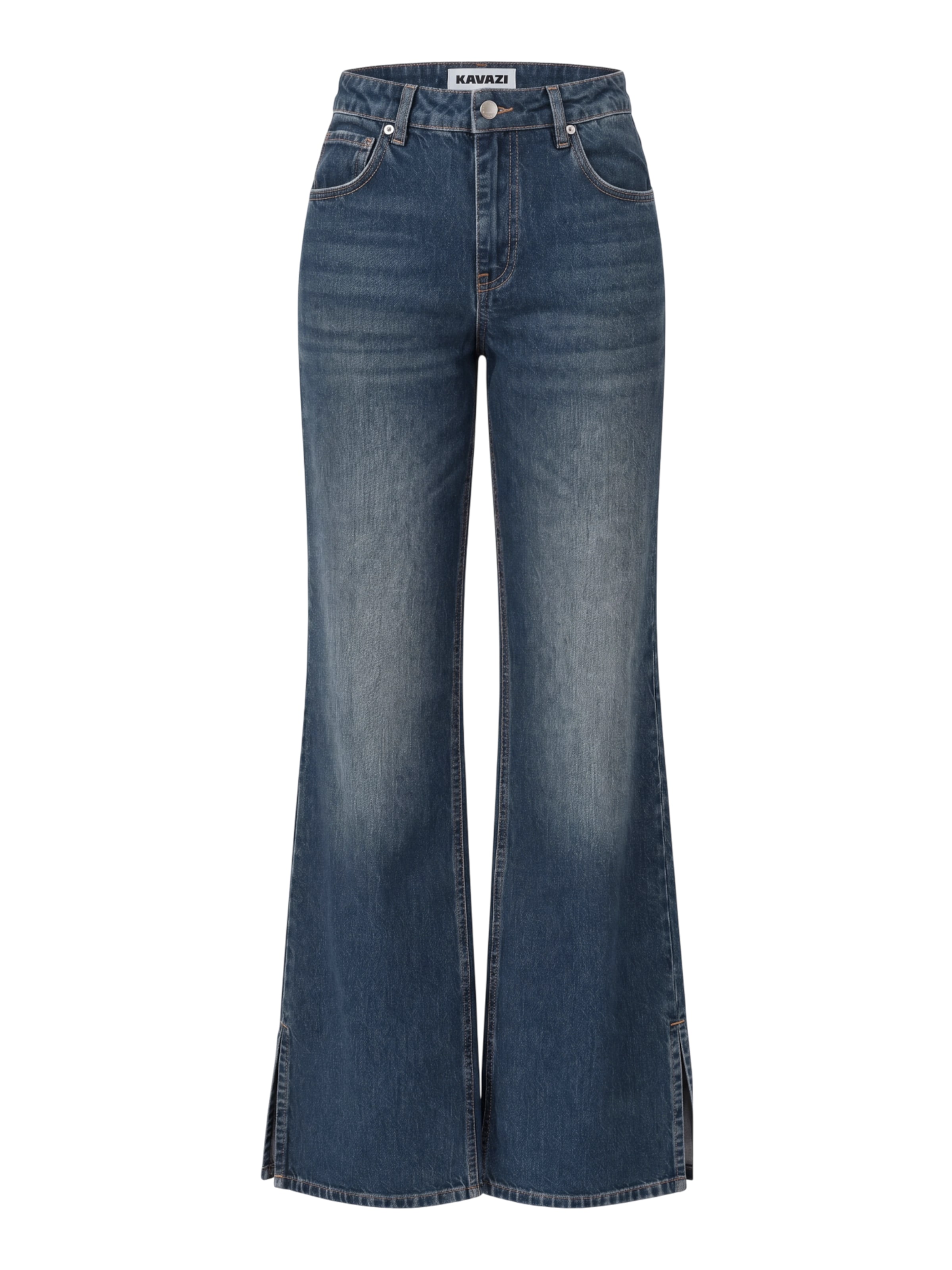 KAVAZI Flared Jeans in Blauw: voorkant
