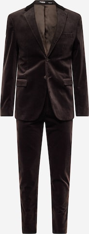 SELECTED HOMME Slim fit Suit in Brown: front