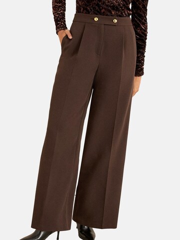 love & roses Плиссированные брюки в Коричневый: спереди