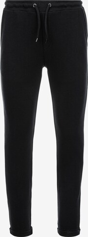 Effilé Pantalon 'PACP-0121' Ombre en noir : devant