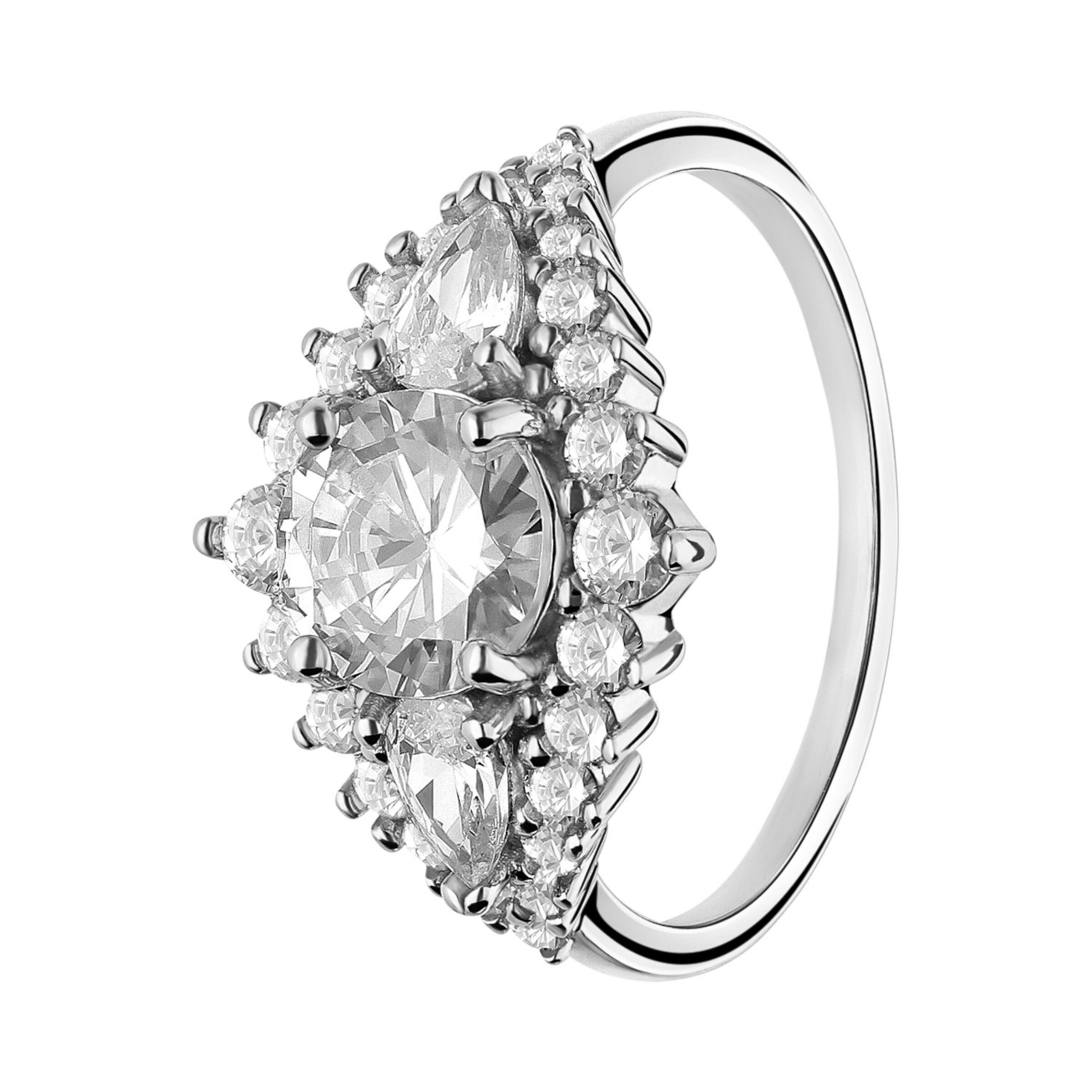 Lucardi Ring in Silver: front